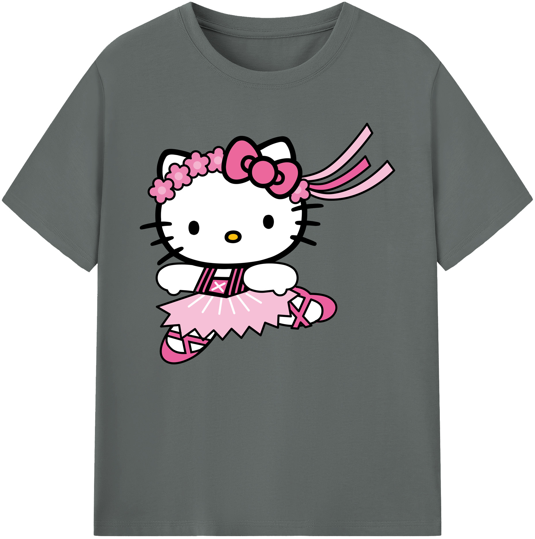 （画像用） Hello Kitty ハローキティ 綿100％ メンズ半袖Tシャツ｜肌触りやわらか＆通気性